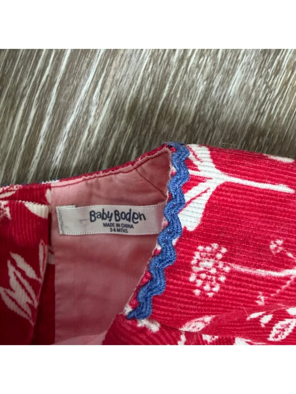Baby Boden Corduroy Floral Dress